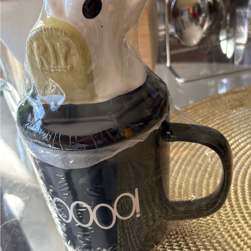 Black Boo! Halloween Mug